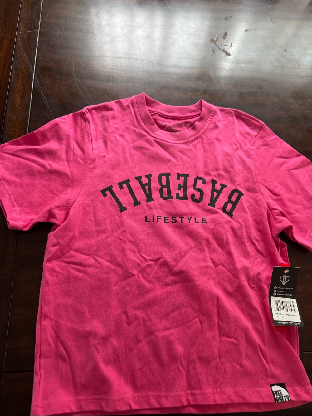 Hot Pink 'BASEBALL LIFESTYLE' Graphic Tee - Kids